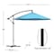 Nature Spring Patio Umbrella, Cantilever Hanging Outdoor Shade, Easy Crank and Base for Table, 10-foot (Blue) 115639ZMS - alternate 2